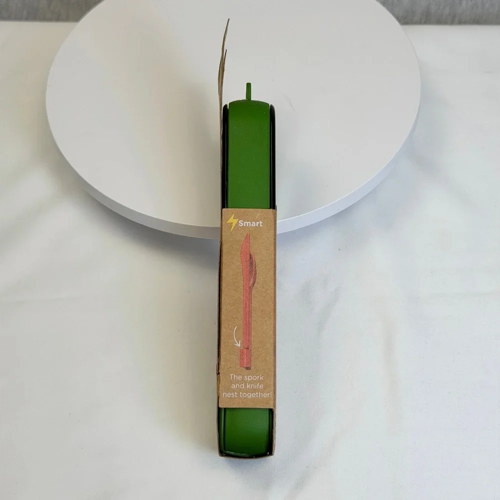 Beanto Cutlery Reusable Travel Set Green Knife Spork Chopsticks BPA Free New